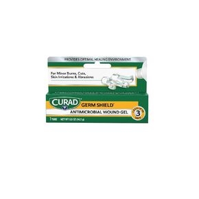 Curad GermShield Antimicrobial Silver Wound Gel 0.5 ounces, Pack of 12