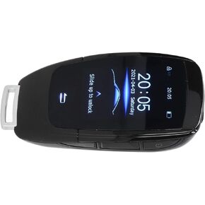 Qiilu Universal Smart LCD Key TK900 LCD Touch Screen Smart Key Remote Keyless Entry for Start Stop Engine Button Models (Black)