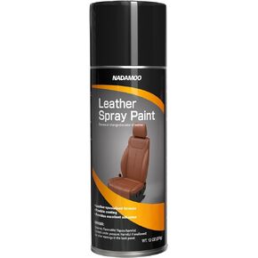 NADAMOO Odorless Leather Spray Paint Brown-Orange, Water-based Aerosols Color Renew for Car Seats Couches Shoes, 1 Can