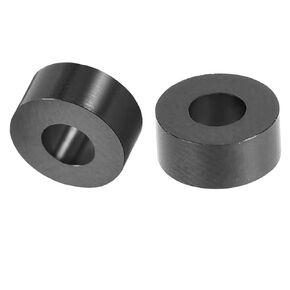 Black ABS Round Washers 6mm Length, OD 7mm, ID 3.2mm, Non-Threaded, Suitable for M3 Screws Hardware Spacer Bracket, Plastic - (50 Pcs)