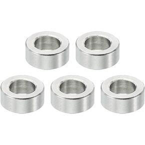 PATIKIL M4 Stainless Steel Spacers, 5 Pcs Metal Spacer Stainless Steel 4.1mm ID x 6mm OD X2mm L Stainless Steel Spacers Screw Standoff Round for 5/32inch or M4 Screw Bolts