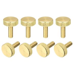 uxcell Knurled Thumb Screws, M3x8mm Flat Brass Bolts Grip Knobs Fasteners for Home, Electronic, Machine 8Pcs