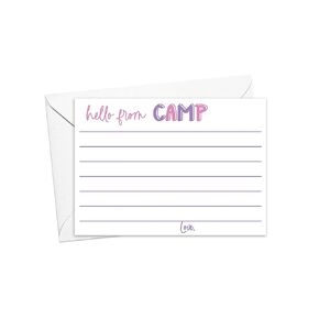 Sleepaway Camp Lined Fill in the Blank Cards for Campers, Stationery for Sleepaway Camp for Boys, Blue and Green, Set of 10 Cards and Envelopes 2022-28 (Boys Fill in the Blank)