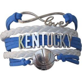 Infinity Collection University of Kentucky Bracelet- Kentucky Wildcats Basketball Bracelet & Perfect Basketball Fan Gift