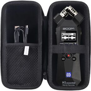 Hard EVA Carrying Case Compatible with Zoom H1essential /H1n Stereo Handy Recorder case (black)