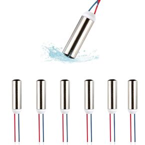 6 Pcs DC Coreless Vibration Motors 7x25mm Waterproof Micro Vibrating Motors 1-6V 8000-20000RPM for Electronic Vibration equipments and DIY Projects