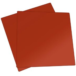 2PCS Silicone Rubber Sheet, Heat Resistant, Heavy Duty, Smooth Finish, 12 x 12 Inch, 1/8 Inch Thickness for DIY Gaskets, Seals, Flooring, Bumpers, Protection (Black)