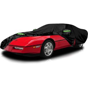 Waterproof Car Covers Replace for 1984–1996 Corvette C4, 6 Layers All Weather Custom-fit Car Cover with Zipper Door for Snow Rain Dust Hail Protection (C4)