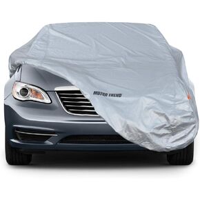 Motor Trend OC-643 TrueShield Waterproof Car Cover - Heavy Duty Outdoor Fleece-Lined Sonic Coating - Ultimate 6 Layer Protection (Full Size up to 190" L)