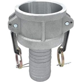 Gloxco Aluminum Type C Cam and Groove Hose Fitting, 1" Female Camlock x 1" Hose Shank (CAM-10-C-AL)