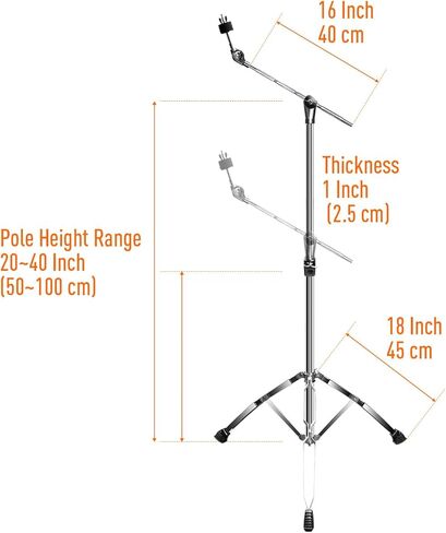 حامل صنج SONICAKE قابل للتعديل بارتفاع عالٍ ومستقيم وأرجل مزدوجة مع أقدام مطاطية in Kuwait