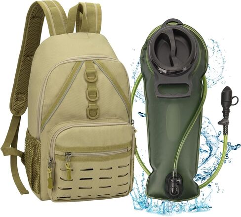 14L Tactical Molle Hiking Backpack with 2L Water Bladder Military Hydration Pack for Running Cycling Biking Climbing in Saudi Arabia