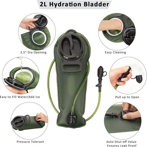 14L Tactical Molle Hiking Backpack with 2L Water Bladder Military Hydration Pack for Running Cycling Biking Climbing in Saudi Arabia