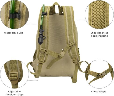 14L Tactical Molle Hiking Backpack with 2L Water Bladder Military Hydration Pack for Running Cycling Biking Climbing in Saudi Arabia