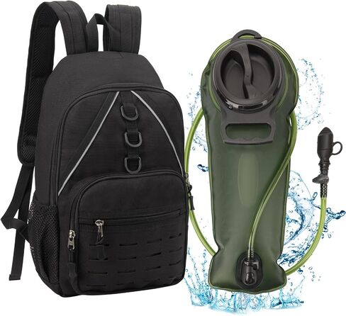 14L Tactical Molle Hiking Backpack with 2L Water Bladder Military Hydration Pack for Running Cycling Biking Climbing in Saudi Arabia