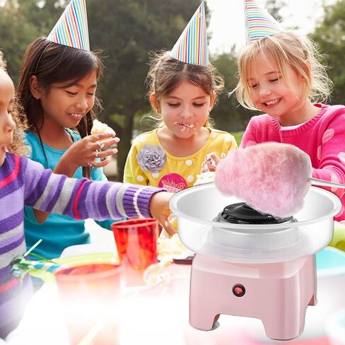 Yovtekc Countertop Cotton Candy Machine, Electric Cotton Candy Maker with Clear Plate for Flossing Sugar, Pink, 110V 500W in Saudi Arabia