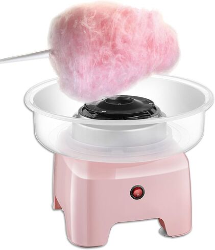 Yovtekc Countertop Cotton Candy Machine, Electric Cotton Candy Maker with Clear Plate for Flossing Sugar, Pink, 110V 500W in Saudi Arabia