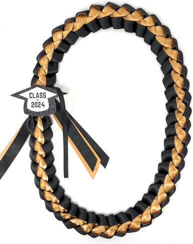 Graduation Leis 2024 with Money Holder, add your own! (Black & Burgundy) in Saudi Arabia