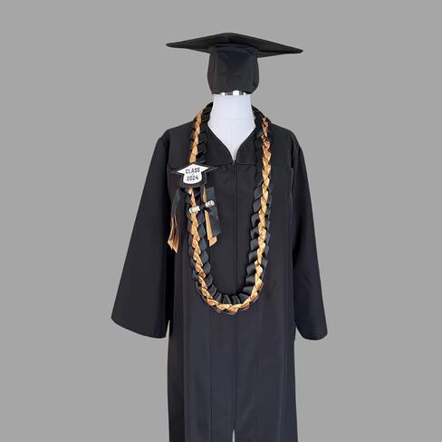 Graduation Leis 2024 with Money Holder, add your own! (Black & Burgundy) in Saudi Arabia