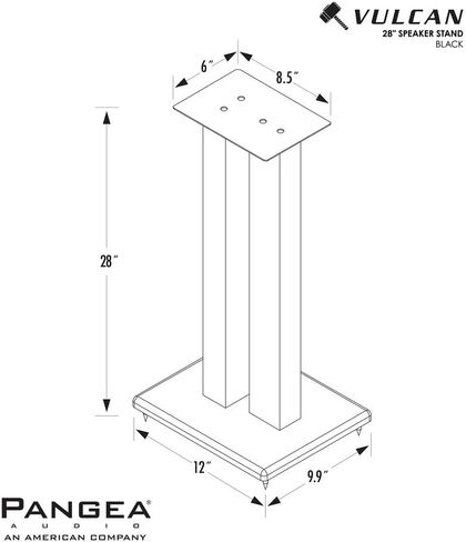Pangea Audio DS200 All Steel Heavy Duty Floor Bookshelf Speaker Stands 100 lbs Capacity Pair (24 Inch) in Saudi Arabia