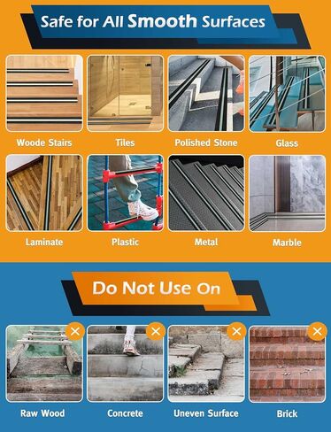 شريط سيلوم 2 بوصة × 33 قدم عالي التحمل مضاد للانزلاق / شريط غير قابل للانزلاق مع شريط متوهج في الظلام للسلالم في الهواء الطلق/في الداخل، شريط أمان عالي الجر غير قابل للانزلاق للخطوات، مقاوم للماء وغير قابل للانزلاق وسهل الاستخدام in Kuwait