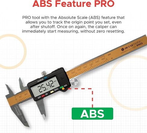 أداة قياس الفرجار الرقمي - فرجار ميكرومتر من الفولاذ المقاوم للصدأ مقاس 6 بوصة - ABS + ميزة الإيقاف التلقائي - تحويل بوصة/مم وشاشة LCD كبيرة - فرجار رنيه إلكتروني يتضمن بطاريتان - جيروسكوب in Saudi Arabia