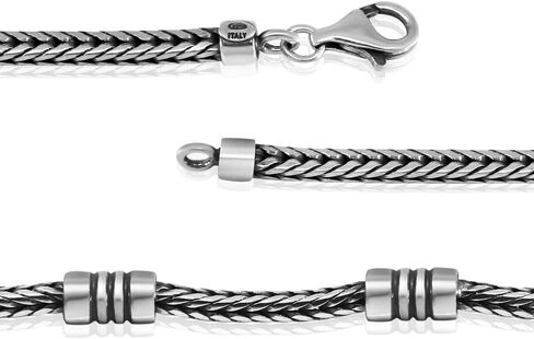 VY JEWELRY Capri Breeze - Italian 925 Sterling Silver Men Bracelet - Sizes 7 to 10 Inches in Saudi Arabia