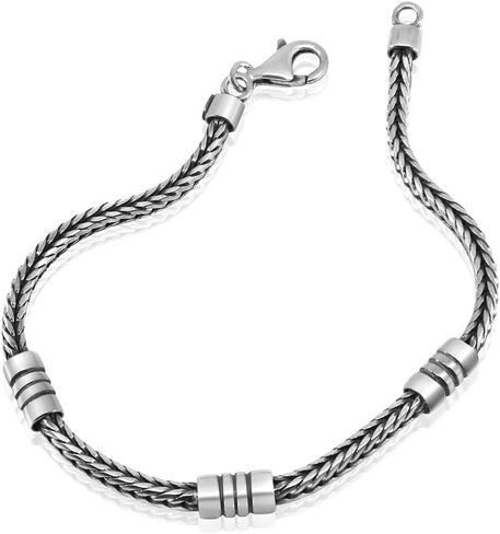 VY JEWELRY Capri Breeze - Italian 925 Sterling Silver Men Bracelet - Sizes 7 to 10 Inches in Saudi Arabia