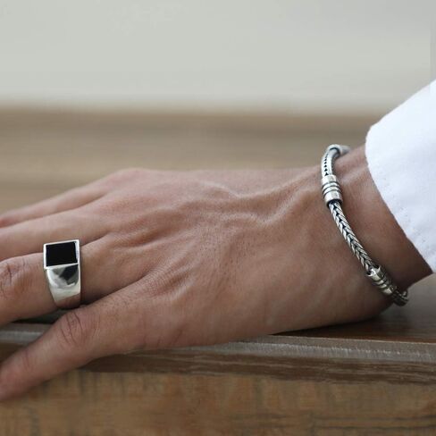 VY JEWELRY Capri Breeze - Italian 925 Sterling Silver Men Bracelet - Sizes 7 to 10 Inches in Saudi Arabia