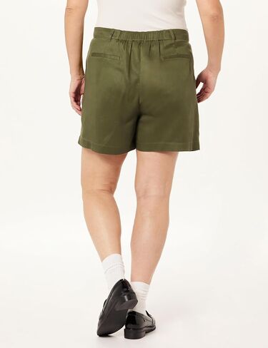 The Drop Women's Rios Relaxed Pleated Shorts in Saudi Arabia