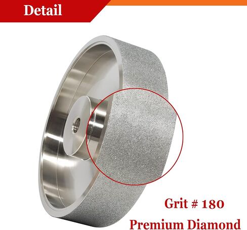 CBN Grinding Wheel, Dia 6" x 1.5" Wide with 1/2" Arbor, Diamond Grinding Wheel for Sharpening High Speed Steel, Grit 320 in Saudi Arabia