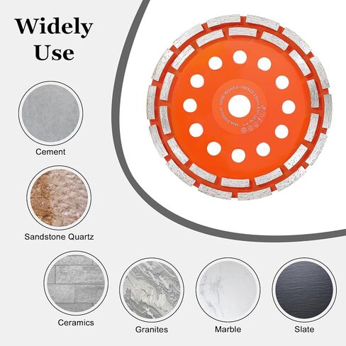 5 Inch Diamond Grinding Cup Wheel, 14 Turbo Segments, Wave Type, Heavy-Duty Concrete Grinder Wheel for Masonry, Stone, Granite, Marble, Angle Grinders in Kuwait