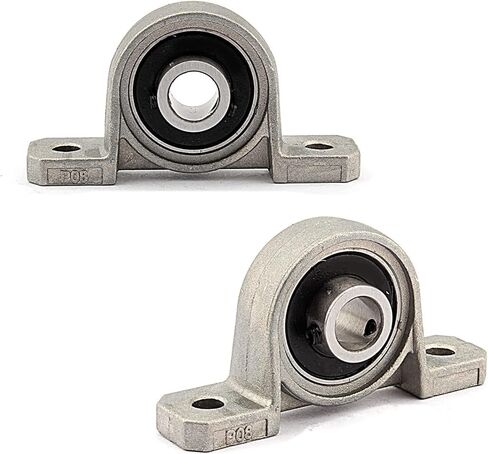 2 Pcs Pillow Block Mounted Bore 8/10/12mm Inner Diameter Metal Ball Bearing Housing Zinc Alloy (8mm) in Saudi Arabia