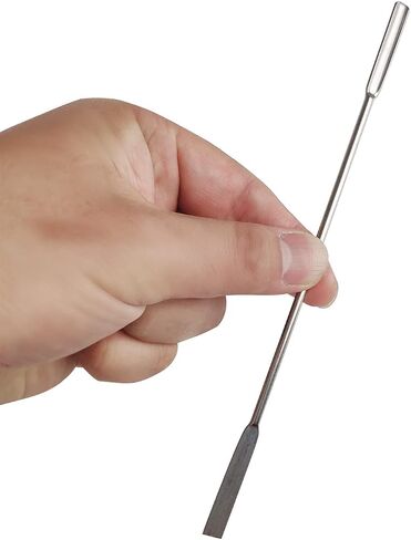 2 حزمة الفولاذ المقاوم للصدأ مختبر ملعقة 7 "/18 سنتيمتر مزدوجة نهاية مايكرو مختبر مغرفة ملعقة نصف مستديرة/نهاية مسطحة ملعقة للمساحيق هلام غطاء حشو in Saudi Arabia