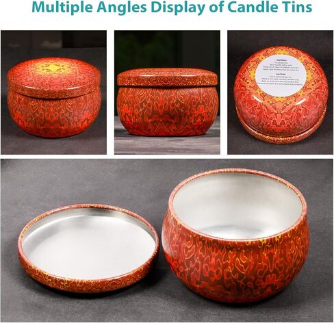 Ahyiyou Candle Tins Candle Jars 2.5oz 24 Pieces 24 Color, Round Containers with Lids, Candle Wicks, Wicks Holder, Wicks Stickers for Candle Making, Arts & Crafts, Storage & More in Kuwait