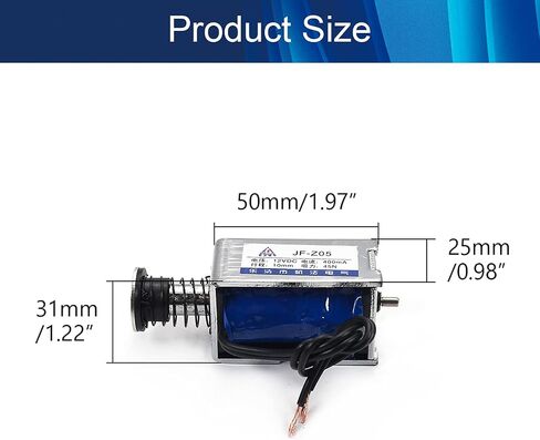 Heyiarbeit DC 12V 45N Push Pull Type Solenoid Electromagnet 0.4A 4.8W 10mm Stroke Open Frame Solenoid, Linear Motion, JF-Z05-12V in Saudi Arabia