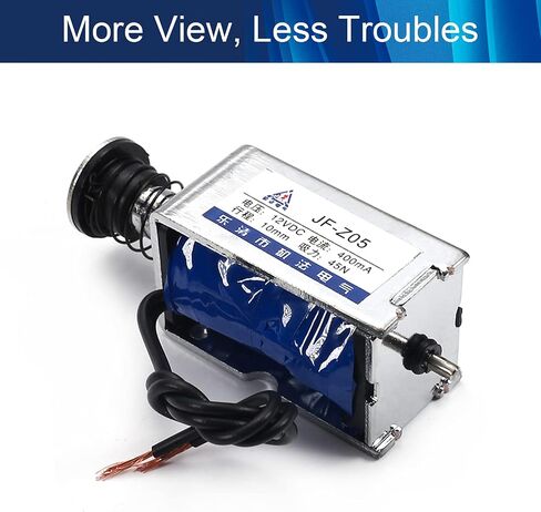 Heyiarbeit DC 12V 45N Push Pull Type Solenoid Electromagnet 0.4A 4.8W 10mm Stroke Open Frame Solenoid, Linear Motion, JF-Z05-12V in Saudi Arabia