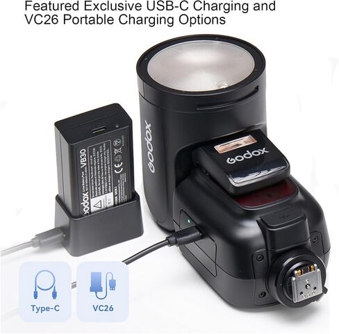 GODOX VB30 Lithium Battery Pack V1Pro V1 Round Flash Speedlight V1Pro Battery in Saudi Arabia