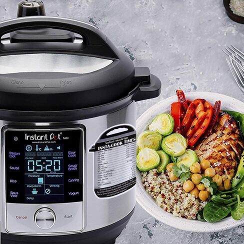 4 عبوات من أوراق الغش المغناطيسية المتوافقة مع ملحقات وعاء الضغط الكهربائي الفوري وصور الطعام وأوقات الطبخ المغناطيسية، دليل مرجعي سريع لـ 60 وظيفة إعداد شائعة in Kuwait