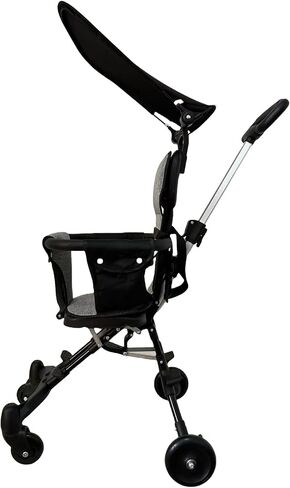 Black - Lightweight Foldable Baby Stroller, Easy to Fold for Travel and Outdoor Use, with Sunshade and 360 ° Rotating Seat,Adjustable Handle,Soft Wheel,No Assembly Requir in Saudi Arabia
