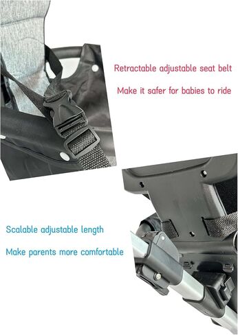 Black - Lightweight Foldable Baby Stroller, Easy to Fold for Travel and Outdoor Use, with Sunshade and 360 ° Rotating Seat,Adjustable Handle,Soft Wheel,No Assembly Requir in Saudi Arabia