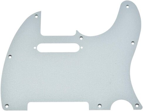 Dopro 8 فتحات ألومنيوم غير لامع Tele Pickguard معدن بأكسيد TL اختيار لوحة خدش حماية للولايات المتحدة الأمريكية/المكسيك Tele/مذيع فضي غير لامع in Saudi Arabia