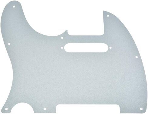 Dopro 8 فتحات ألومنيوم غير لامع Tele Pickguard معدن بأكسيد TL اختيار لوحة خدش حماية للولايات المتحدة الأمريكية/المكسيك Tele/مذيع فضي غير لامع in Saudi Arabia