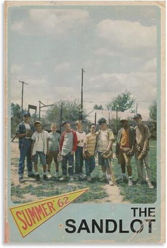 ملصق Sandlot للفيلم الكلاسيكي ملصق عتيق لغرفة الجمالية قماش الفن طباعة الأسرة الحديثة ديكور غرفة نوم الملصقات 12x18 بوصة in Saudi Arabia