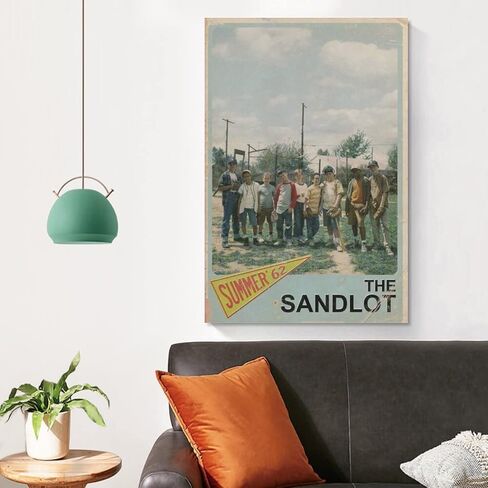 ملصق Sandlot للفيلم الكلاسيكي ملصق عتيق لغرفة الجمالية قماش الفن طباعة الأسرة الحديثة ديكور غرفة نوم الملصقات 12x18 بوصة in Saudi Arabia