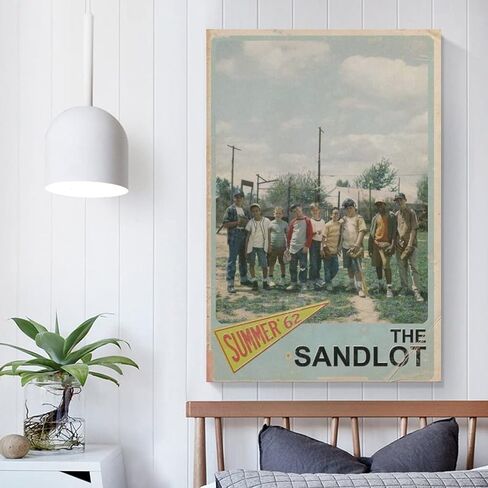ملصق Sandlot للفيلم الكلاسيكي ملصق عتيق لغرفة الجمالية قماش الفن طباعة الأسرة الحديثة ديكور غرفة نوم الملصقات 12x18 بوصة in Saudi Arabia