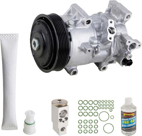 AC Compressor & A/C Kit For Toyota Corolla & Scion iM - Includes Drier, Expansion Valve, Oil & O-Rings! - BuyAutoParts 61-93645RK New in Saudi Arabia