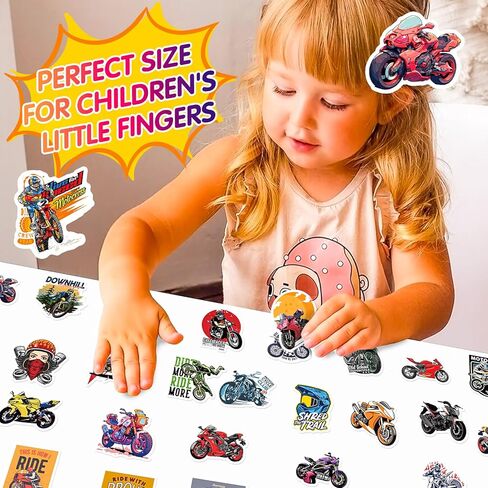 50 قطعة من ملصقات الدراجات النارية الرائعة للأطفال، ملصقات خوذة الدراجات النارية لزجاجة المياه، ملصقات الفينيل المقاومة للماء، الكمبيوتر المحمول، الهاتف، ملصقات لوح التزلج للمراهقين والفتيات والفتيان هدايا الأطفال in Kuwait