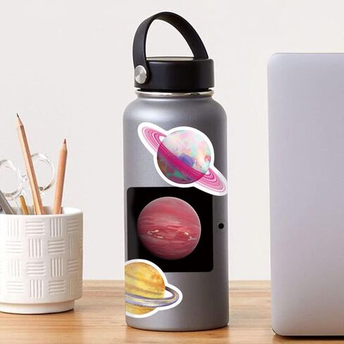 ملصقات فضاء لطيفة للأطفال الأولاد، 50 قطعة من ملصقات الفينيل المقاومة للماء لزجاجات المياه، ودفتر قصاصات الكمبيوتر المحمول، ولوح التزلج، وملصقات الكائنات الفضائية المضحكة، ومستلزمات الحفلات (الفضاء) in Kuwait