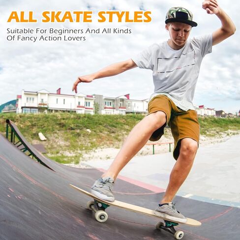 24 Pcs Blank Skateboard Decks Bulk 24 x 6 Inch Professional Maple Skateboard Deck 7 Ply Double Tail Wooden Skate Deck Natural Plain Skateboard for Kids Art Painting Replacement Home Decoration in Saudi Arabia